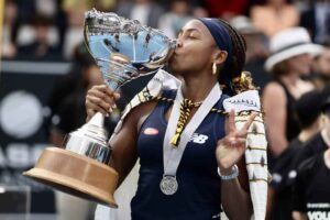 Coco Gauff rallies to beat Elina Svitolina in gruelling Auckland Classic final
