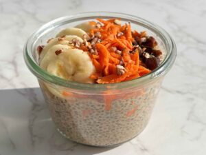 High Protein Carrot Cake Chia Pudding 