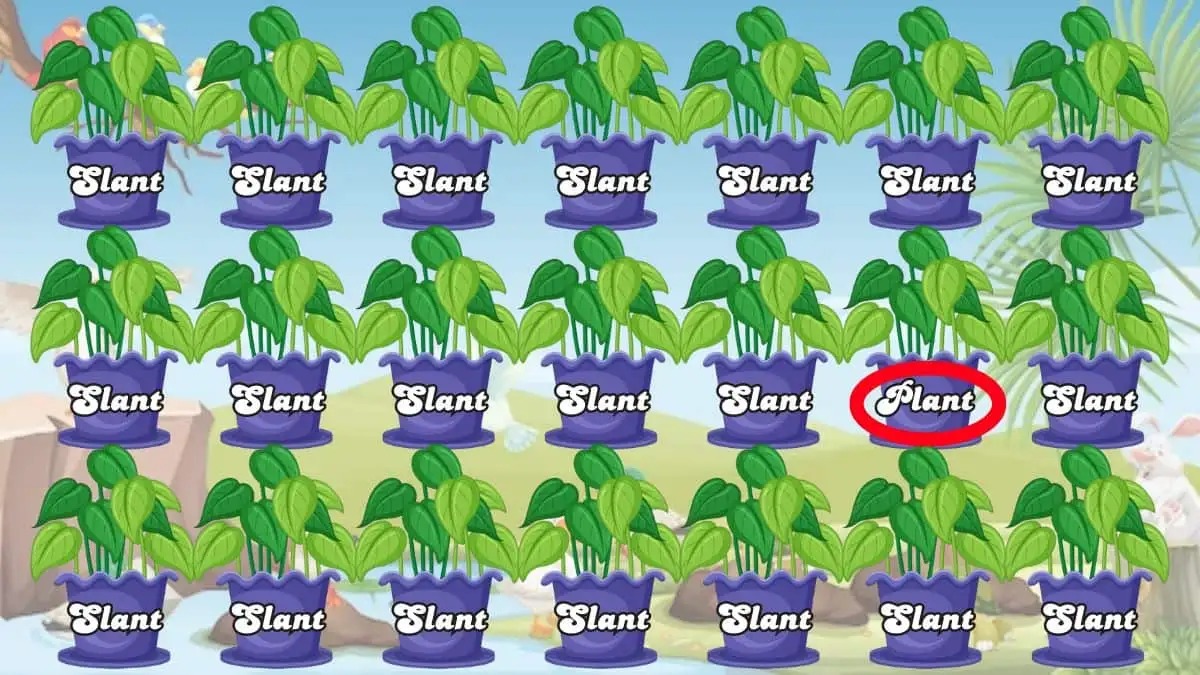 Optical Illusion Puzzle Challenge: Test your eyes and spot the Word Plant in 10 Secs